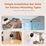 2K Caméra Surveillance Interieur, Owltron Caméra de sécurité intérieure pour bébé & Aîné, Caméra pour animaux de compagnie avec détection de mouvements, vision nocturne, 2-Way Audio, 2.4Ghz WiFi Caméra d'intérieur, Caméra bébé avec APP & Alexa