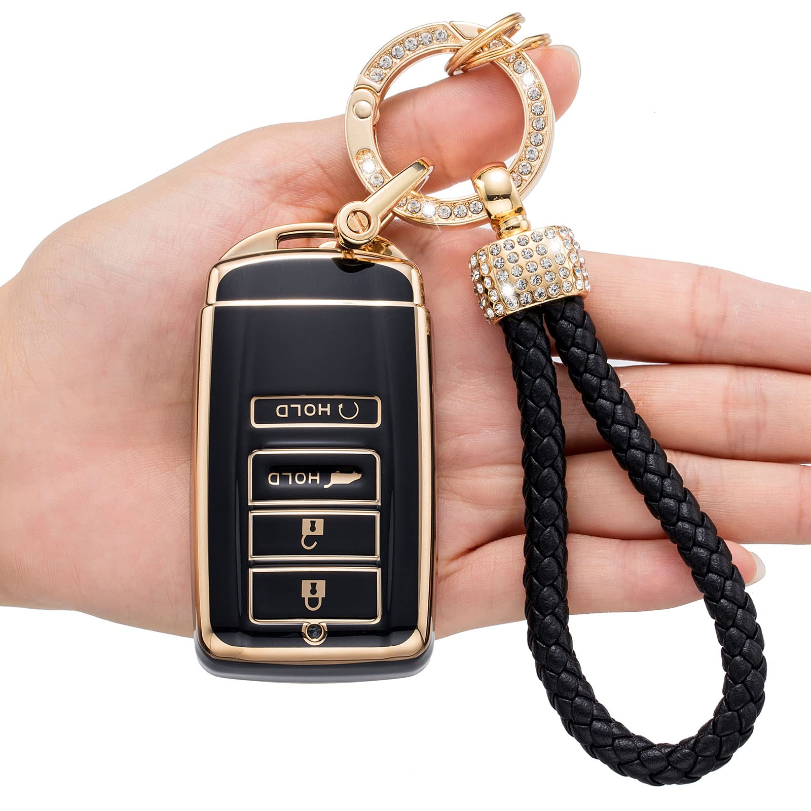 LCXJMWKL TPU Case 360 Degree Car Key fob Cover Compatible with Acura RDX RLX CDX NSX TLX TLX-L Smart Remote