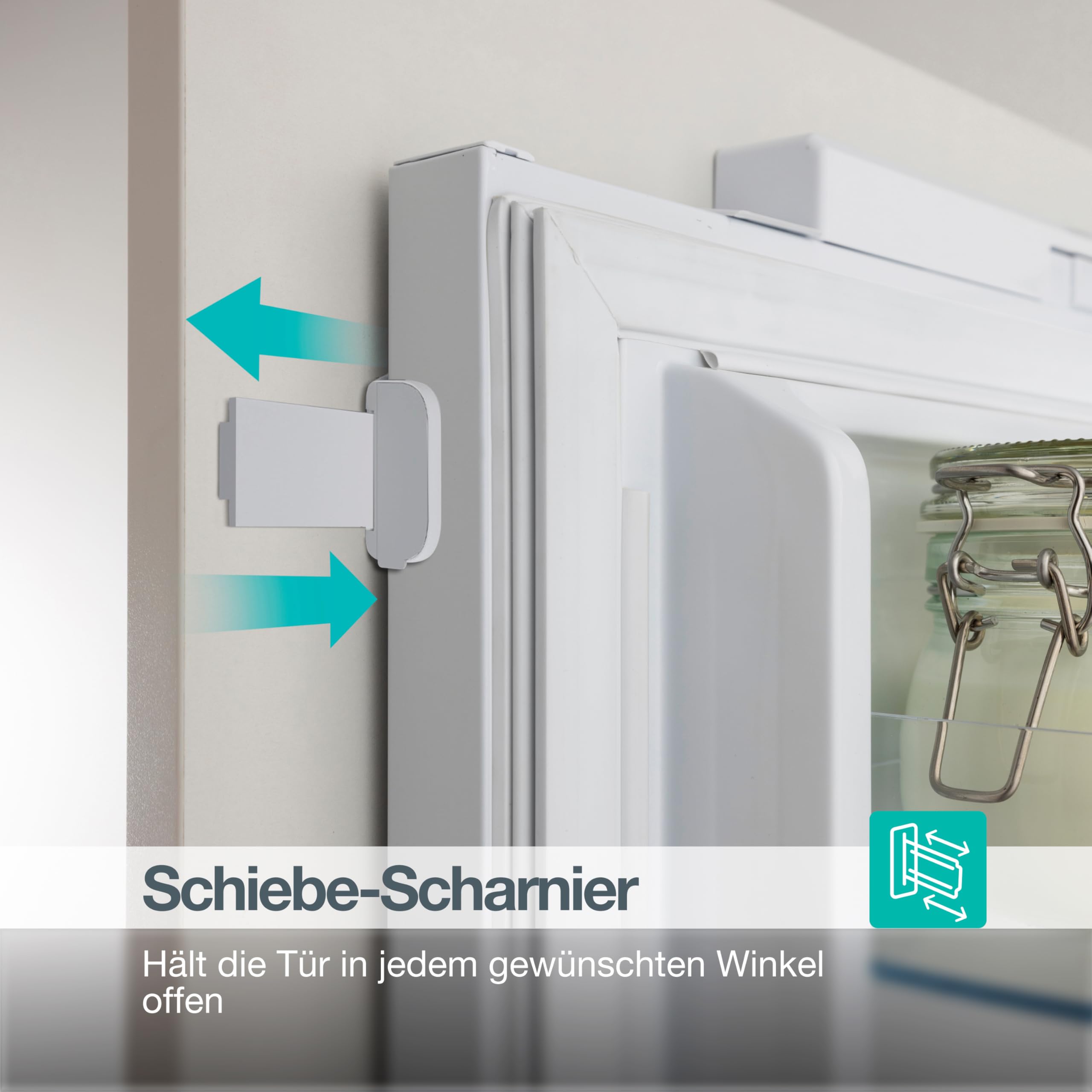 Gorenje RBI512E21 EinbauTischkühlschrank mit Gefrierfach, 122cm Nische, Schlepptürscharnier, 179L(163L plus 16L), Inverter, CrispZone, Türalarm, LED Licht, BxHxT: 54×122,1×54,5 cm, Weiß