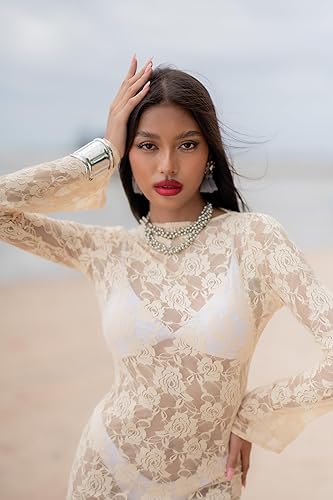 Miniatura 4 de Traje de baño de playa sexy vestido de encaje casual vestido de playa vestido de verano traje de baño para mujer vestidos de vacaciones bikini