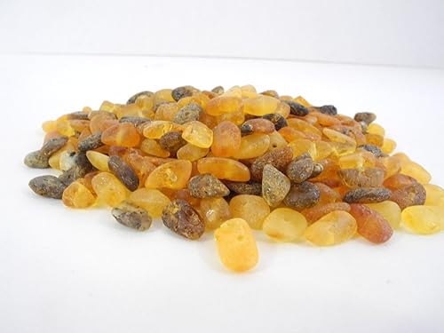 Miniatura 5 de Paquete de 0.35 oz de ámbar báltico natural crudo de 0.276 in - 0.433 in, cuentas sueltas perforadas multicolor Alluregem 02985