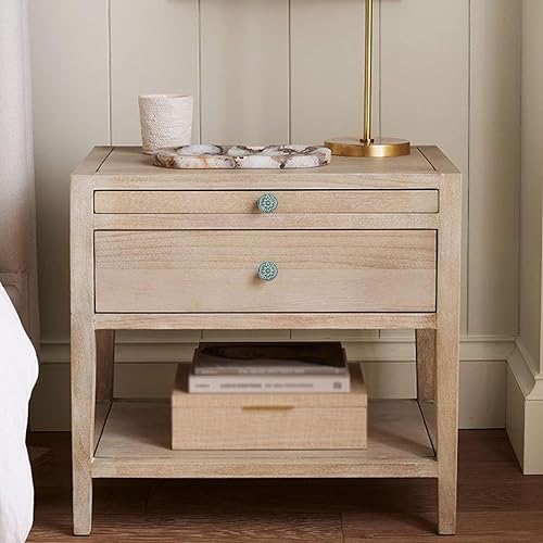 Miniatura 6 de Geesatis 10 pomos decorativos de cerámica, pomos de cajón de armario, pomos decorativos para muebles con tornillos de montaje, verde, 1.4 pulgadas