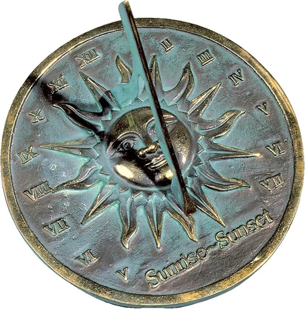 Reloj de sol de latón para decoración de jardín