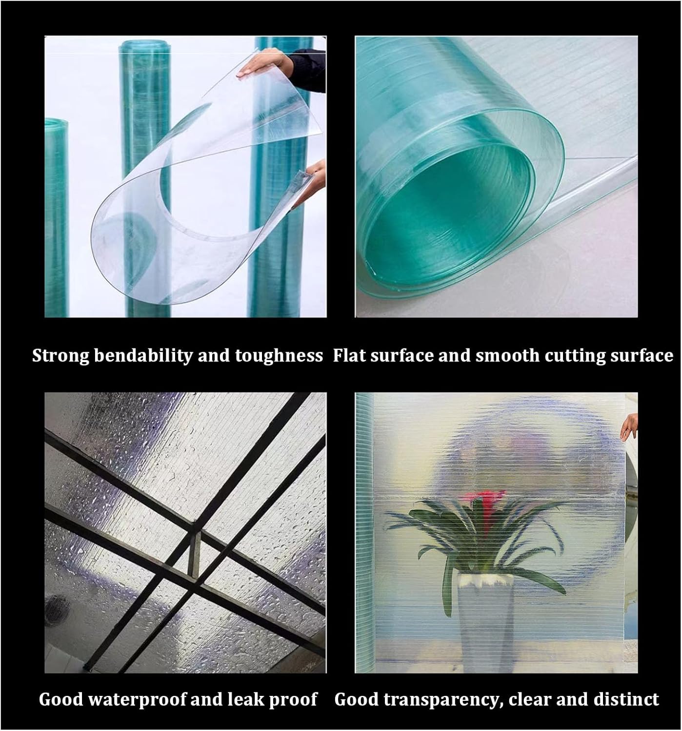 Polycarbonate Roofing Sheet,DIY Greenhouses Frame Polycarbonate Sheet,FRP Lighting Board,for Roof Farming,Gardening, Courtyards,Canopy,Carport Balcony,Conservatory,Por(Size:50 cmx900 cm(1.64x29.5 ft))