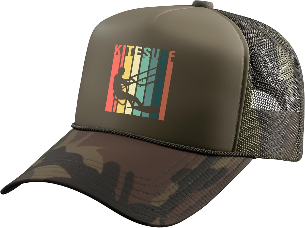 Kitesurf Kitesurf Kiteboard Kite Surfing Kiteboarding Trucker Hat con parte trasera de malla ajustable