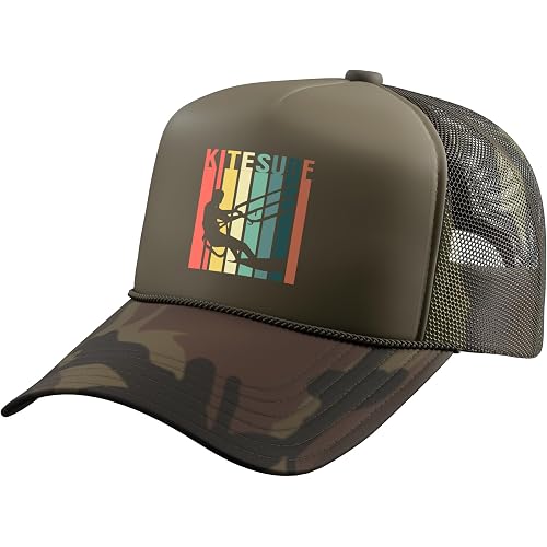 Kitesurf Kitesurfing Kiteboard Kite Surfing Kiteboarding Trucker Hat with Adjustable Mesh Back