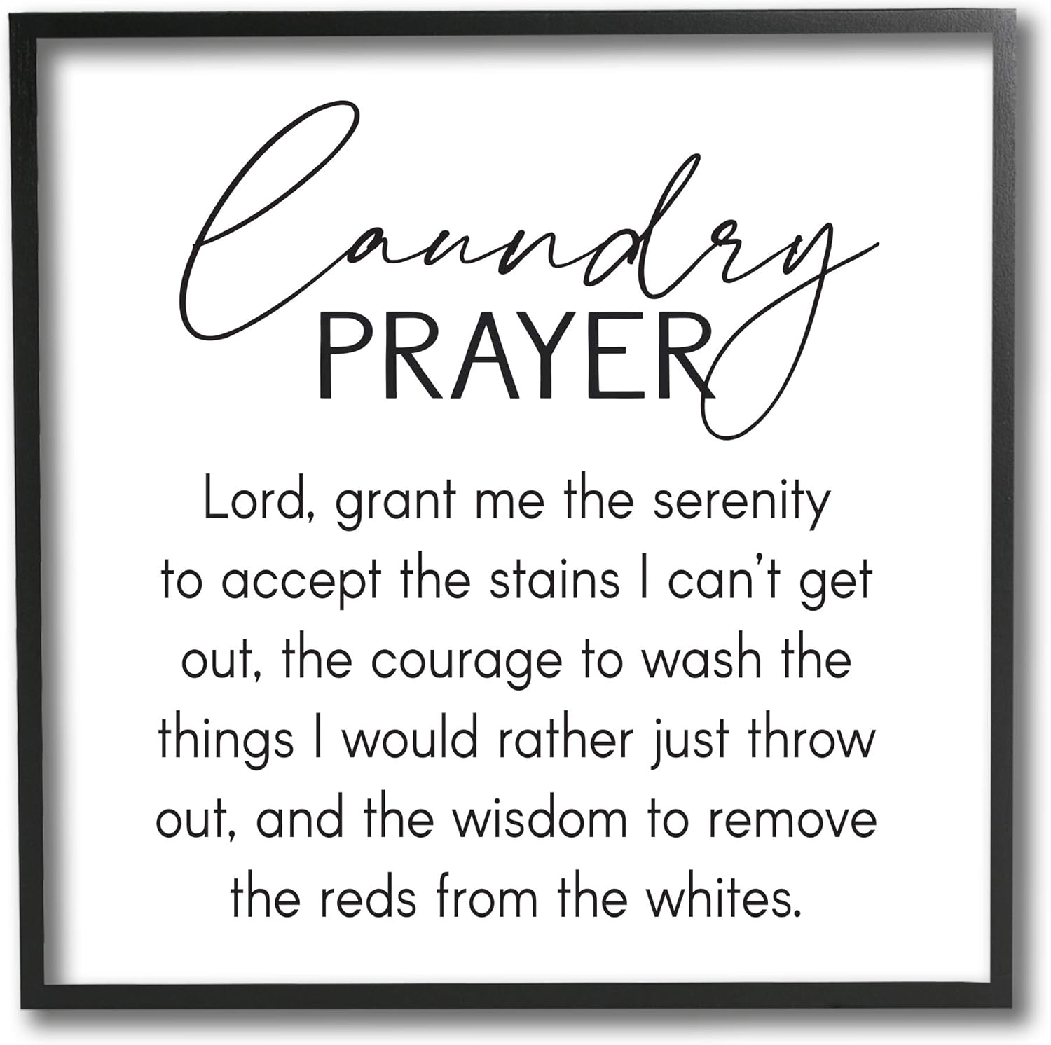 Stupell Industries Laundry Prayer Phrase Bathroom Housework Humor