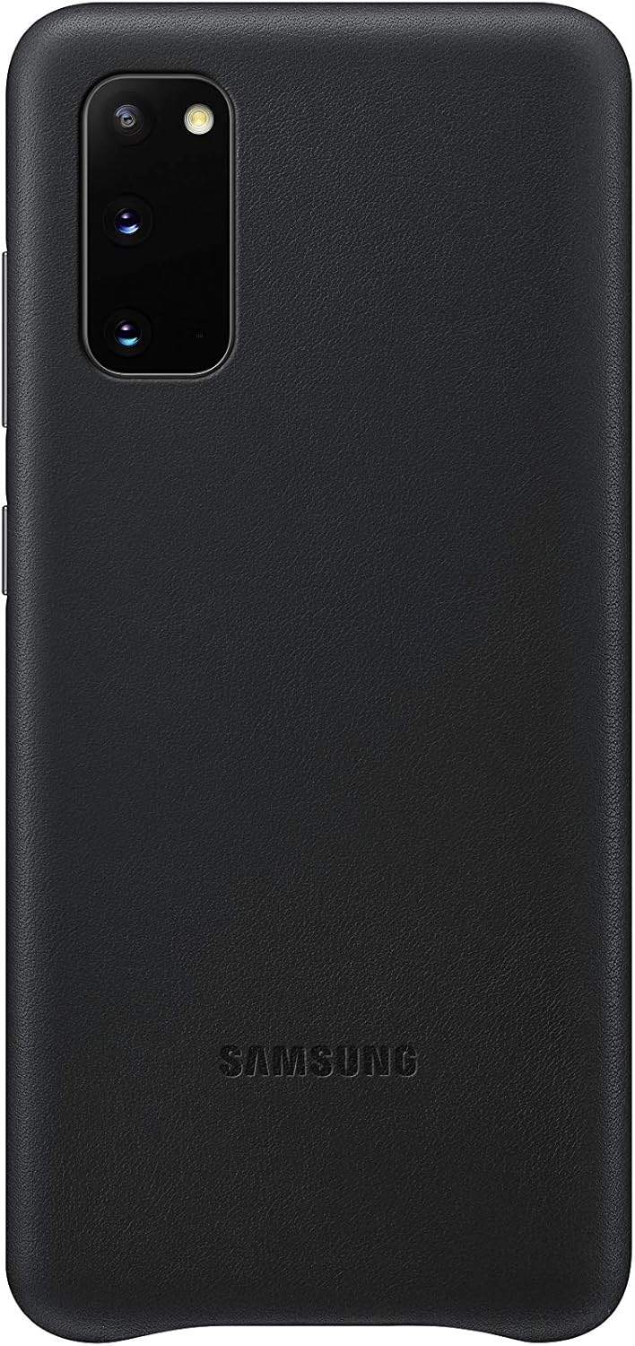 Samsung Galaxy S20 Case, Leather Back Cover - Gray (US Version with Warranty)