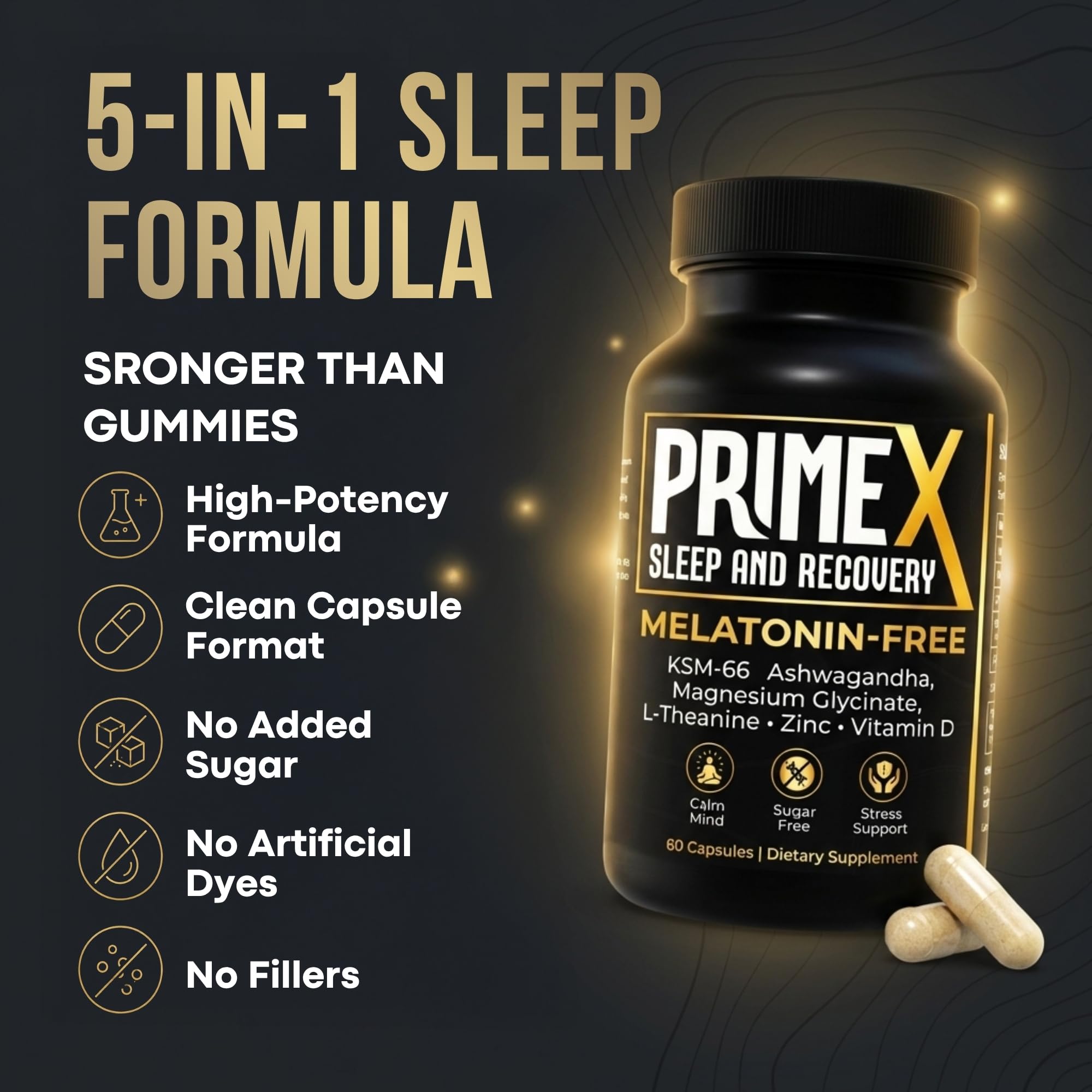 Melatonin Free Sleep Aid, Ashwagandha & Magnesium — Amazon image 5