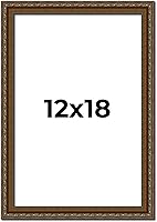 Vista 70 de Marco de fotos completo de madera dorada envejecida de 16 x 20 pulgadas con plexiglás acrílico UV, parte trasera de tablero de espuma y accesorios