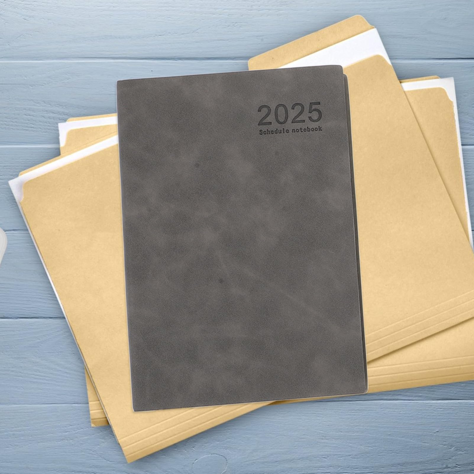 3 Stück-pack Datiertes Planer Notizbuch 2025 mit Pu Hardcover | Akademischer Planer, Tägliches Zeitmanagement für Schule und Zuhause, Papier Einband, Modern