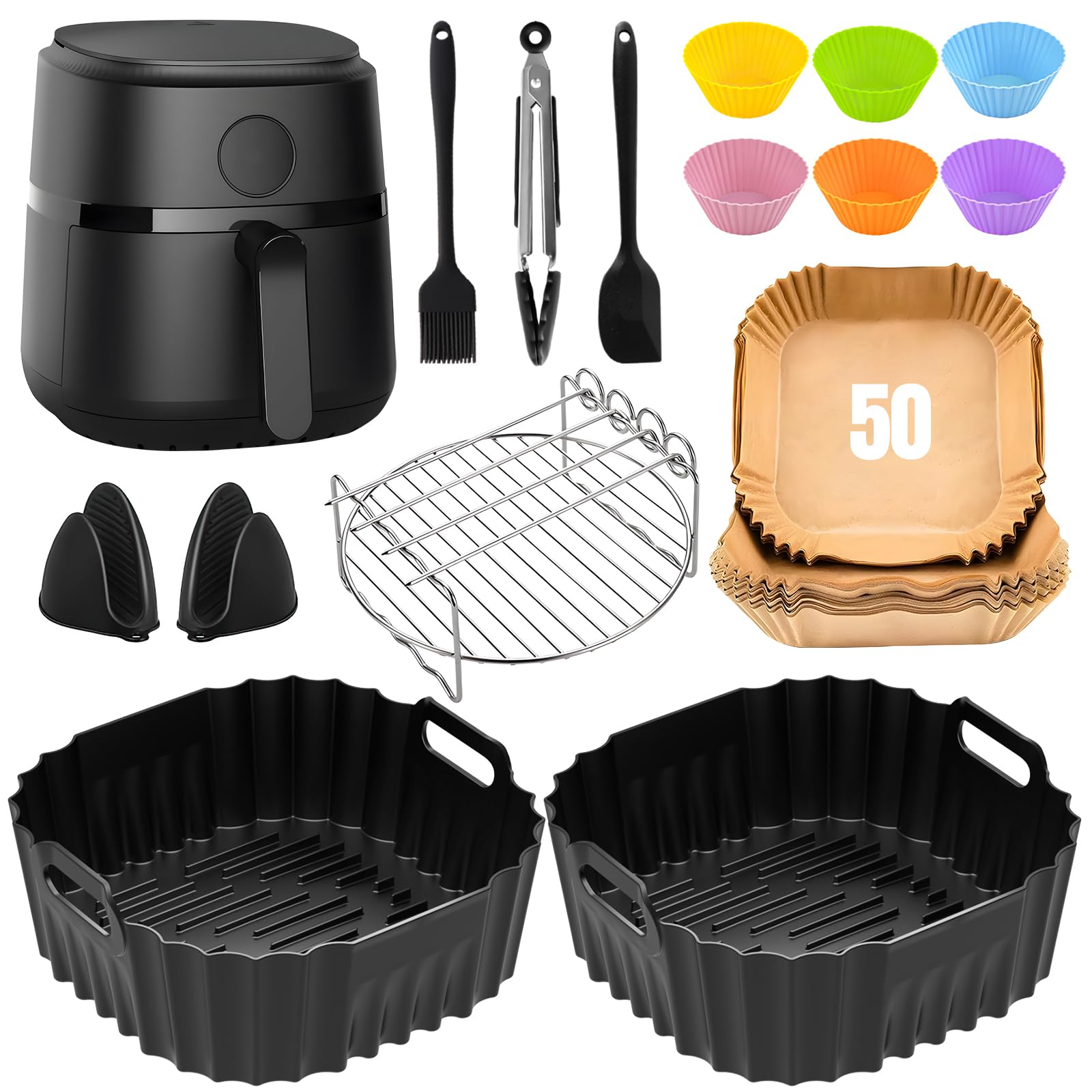 20 Stuks, Airfryer Rubberen Bumpers, Airfryers Rubberen Bumpers Airfryers Rubberen Bumpers Universele Siliconen Beschermhoes Herbruikbare Airfryer