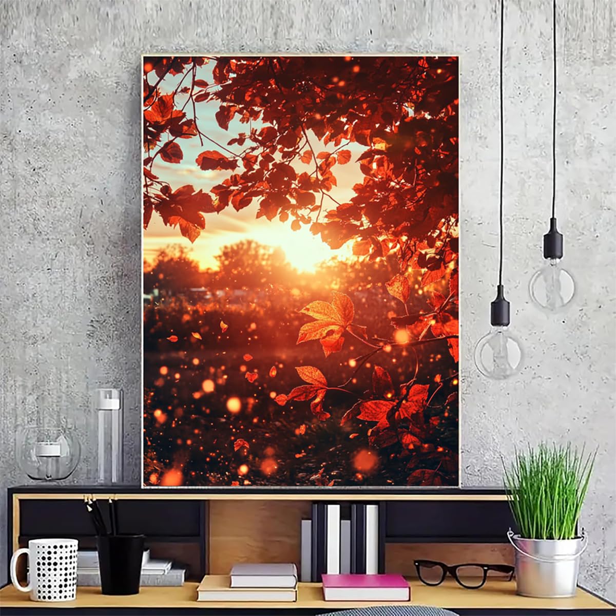 Jesienne zestawy sztuki diamentowej dla dorosłych, malarstwo diamentowe, krajobraz, kryształ, zestawy artystyczne, dla dorosłych, dzieci, DIY, 5D, kwadratowe, pełne wiercenie, klejnot, kropki, haft