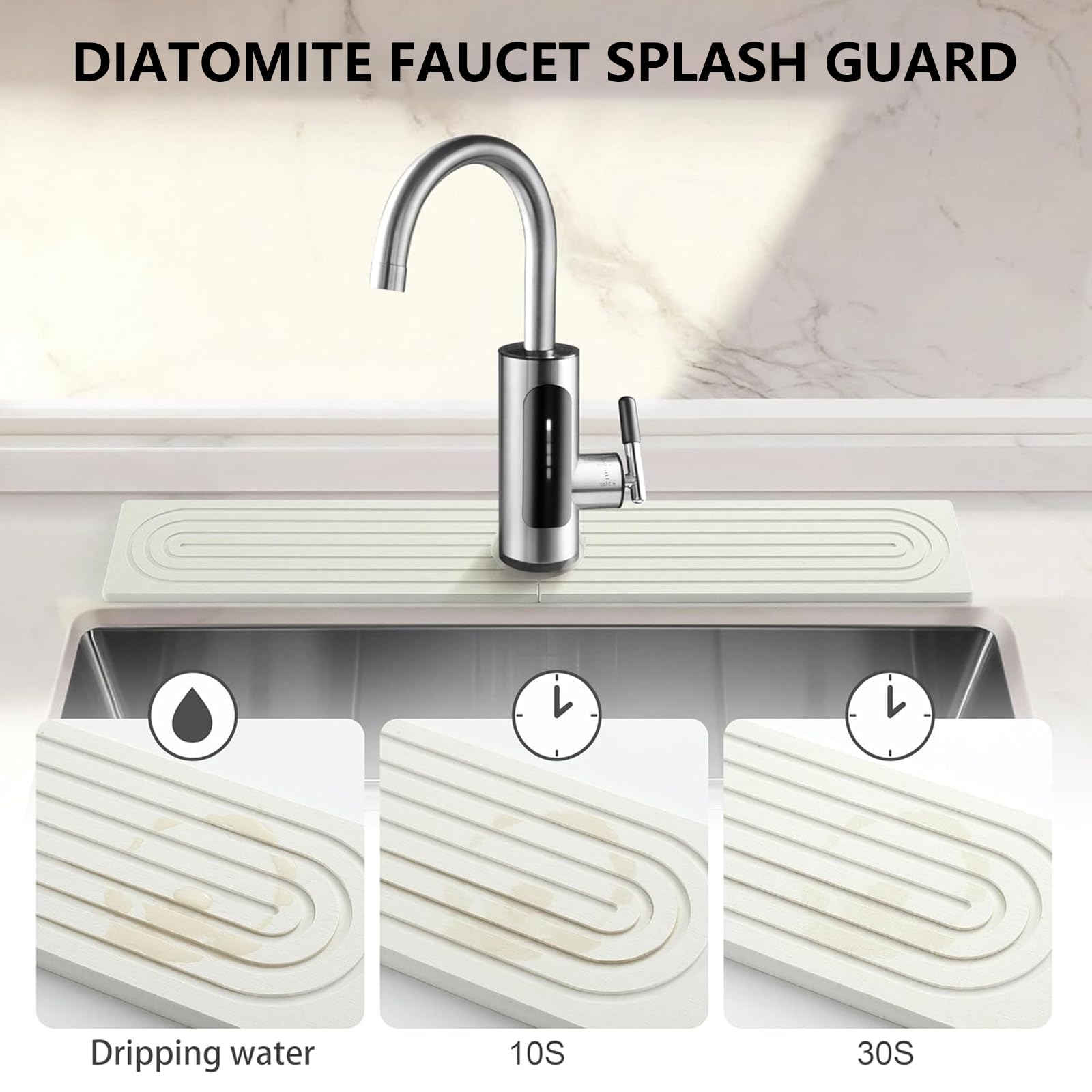 Tappetino per lavello da cucina, tampone assorbente per l'acqua del