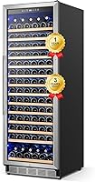 FoMup 173-Bottle Freestanding Wine Fridge - 24" Tall Cooler, Quiet Compressor, Sliding Shelves, 40-65°F Control