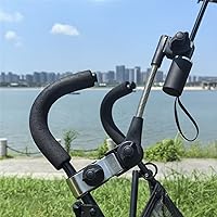 Vista 5 de Soporte para paraguas para cochecito, agarre seguro para cochecitos/sillas de camping, montaje sin arañazos para tubos redondos/cuadrados