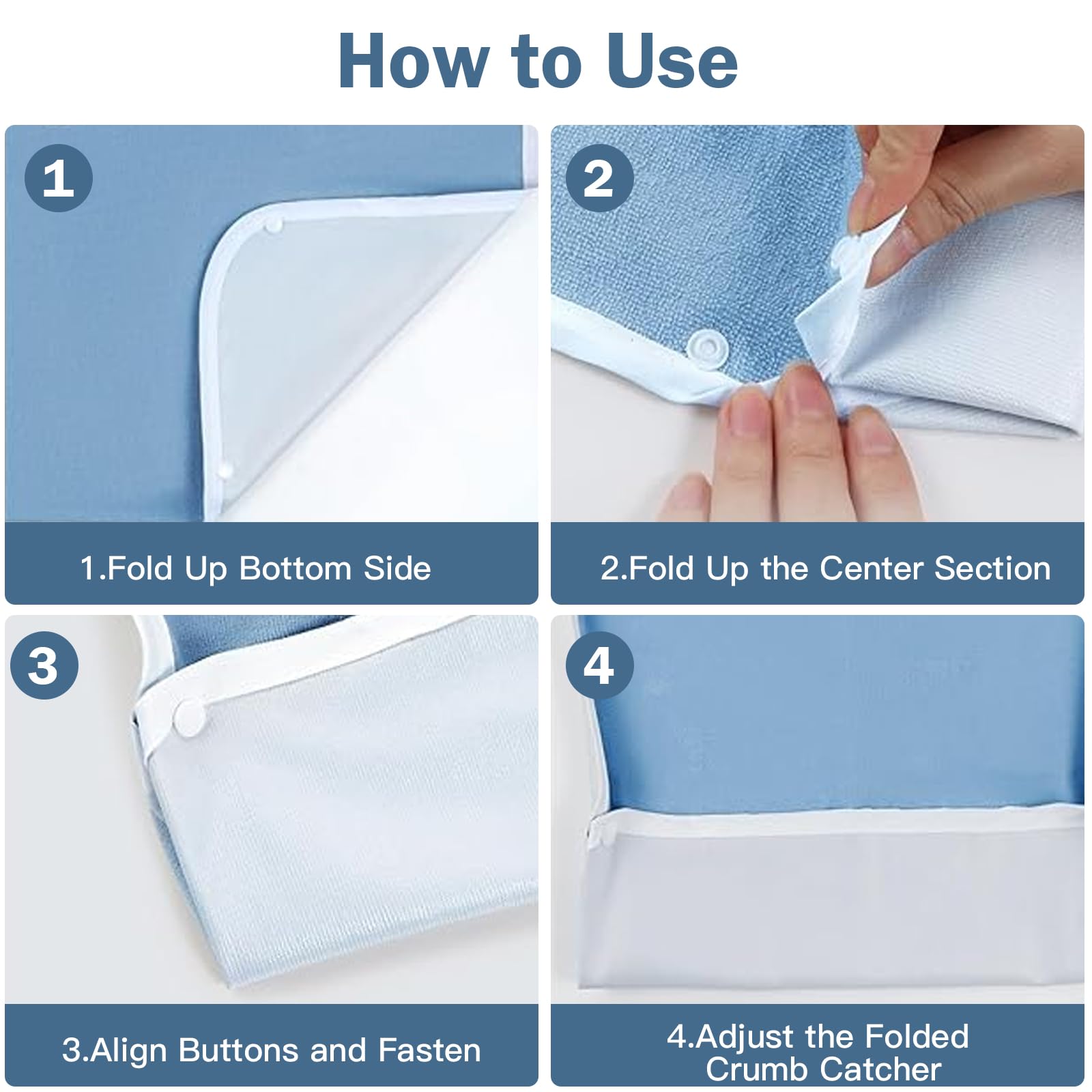 4 baberos para adultos, baberos impermeables para adultos, baberos para personas mayores, reutilizables, ajustables, unisex, protección de ropa para madre, padre, ancianos, discapacitados