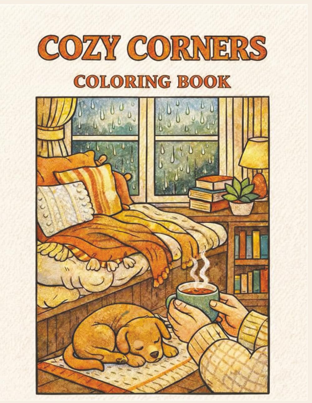 Cozy Corners: Bold and Easy Coloring Book for Adults, Teens and Seniors: Simple Aesthetic Rooms, Relaxing Interior Nooks, and Hygge Spaces for Stress Relief