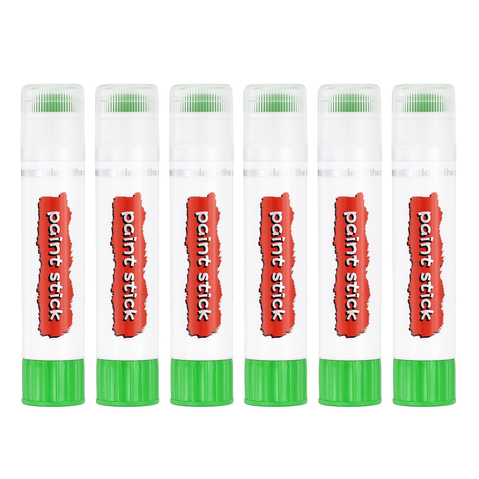 PATIKIL Solid Tempera Paints, 6 Pcs Washable Quick Drying Paint Sticks Paint Pens for Artists Beginners Art Supplies, Yellow-Green