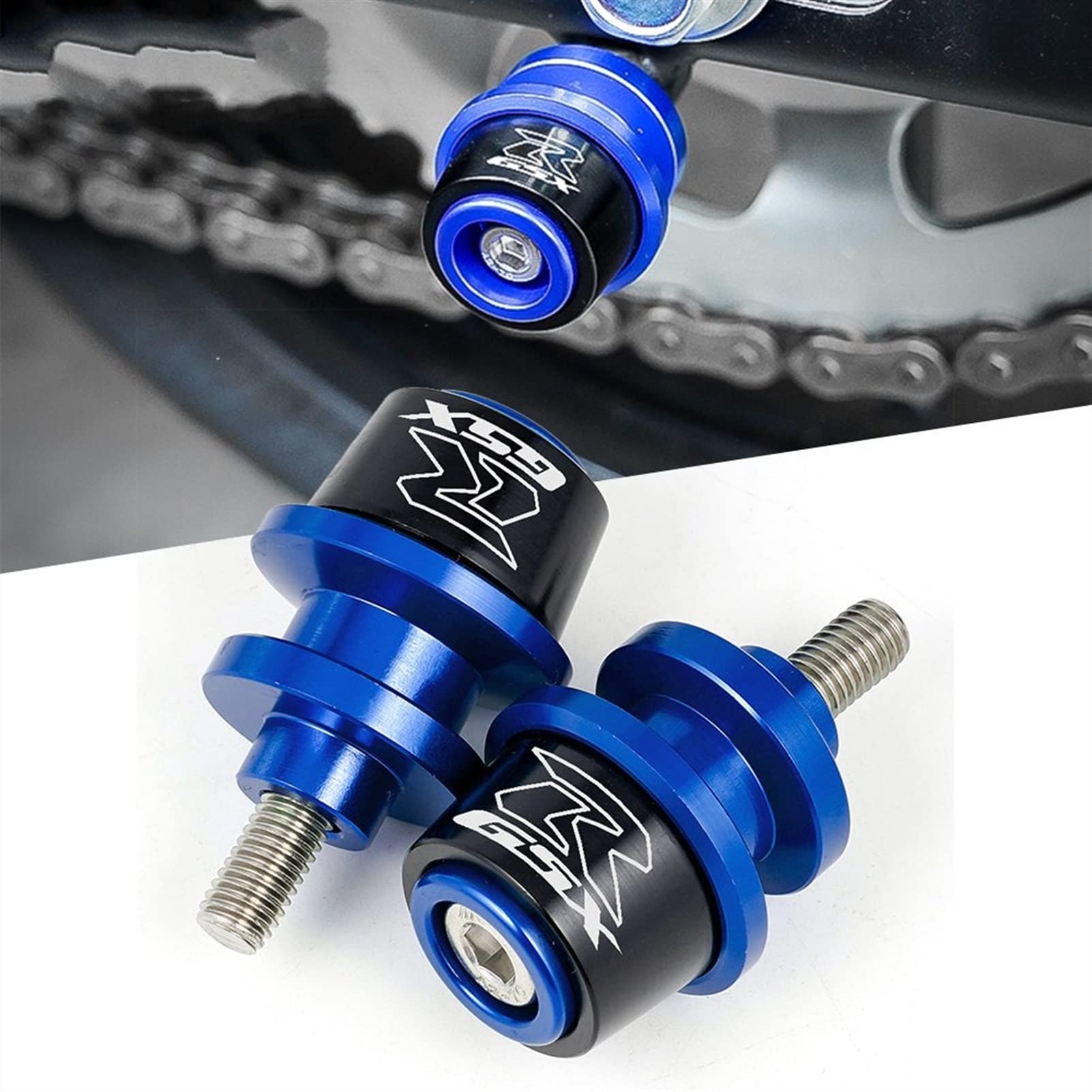 Red M8 CNC Swingarm Spools For GSXR 600 GSX-R 750 1000 13 14 15 16 17 18