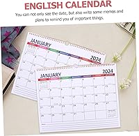 Vista 7 de TEHAUX Convenient Wall Hanging Calendar Stylish Coil Design for Office Home Scheduling for Planning Organizing Family Activities