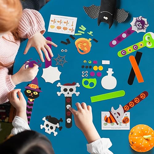 Miniatura 5 de Letapapa Manualidades de Halloween para niños de 4 a 8 años, paquete de 24 marcapáginas de Halloween, manualidades, regalos de fiesta de Halloween,