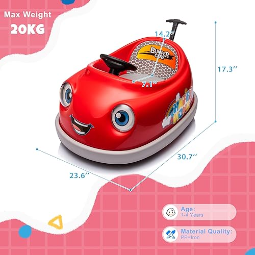 Miniatura 8 de Coche eléctrico de doble batería de 12 V para niños con control remoto, giro de 360 grados, función de caballo basculante de barra de empuje, 3