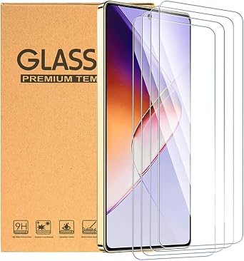 Screen Protector 4 Pack for Infinix Note 40 5G Tempered Glass Film Shatterproof & Case Friendly 9H Hardness HD Protective Film for Infinix Note 40 5G 6.8"