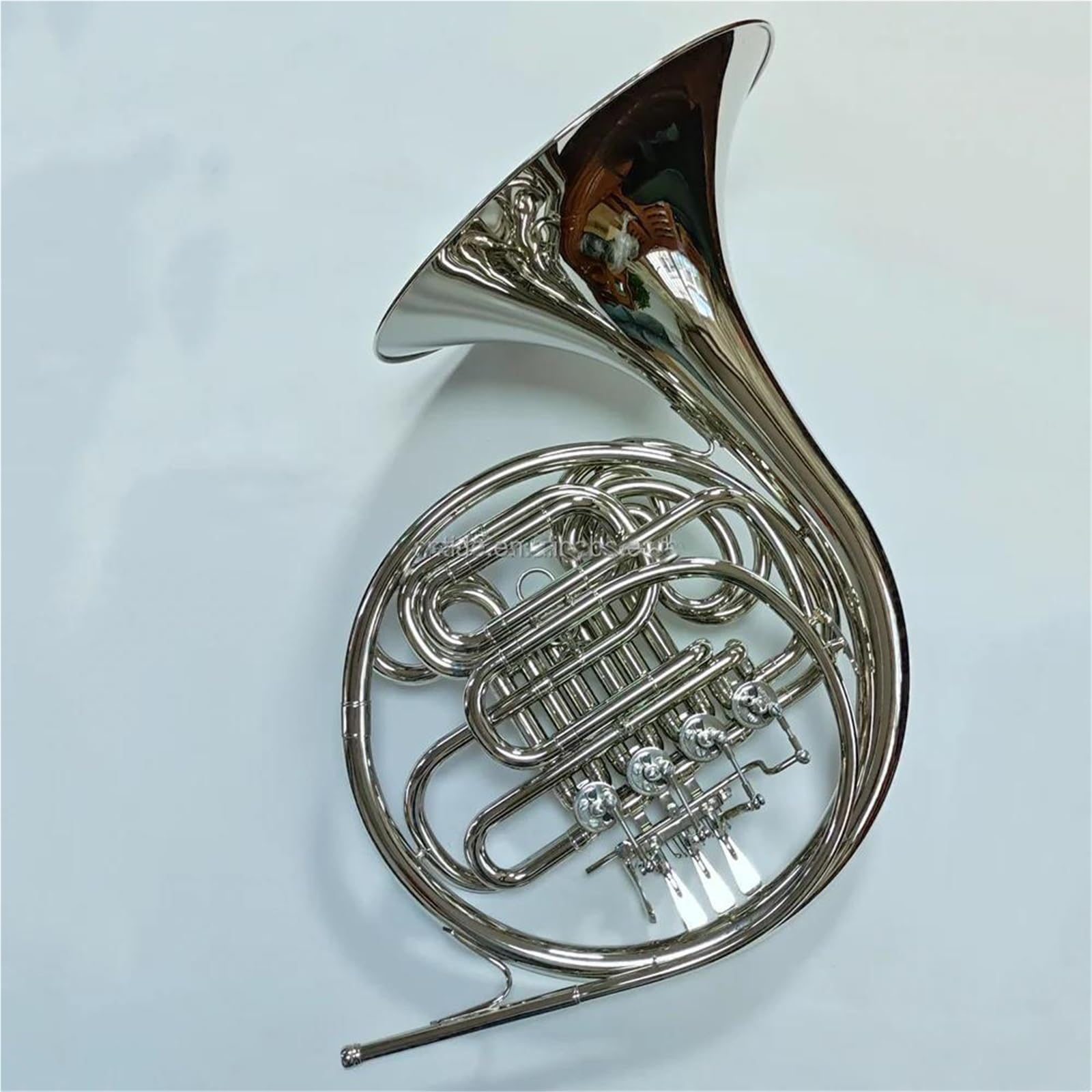 Cors D'harmonie Cor Français En Fa Sib Plaqué Nickel À Quatre Clés Et Double Rangée