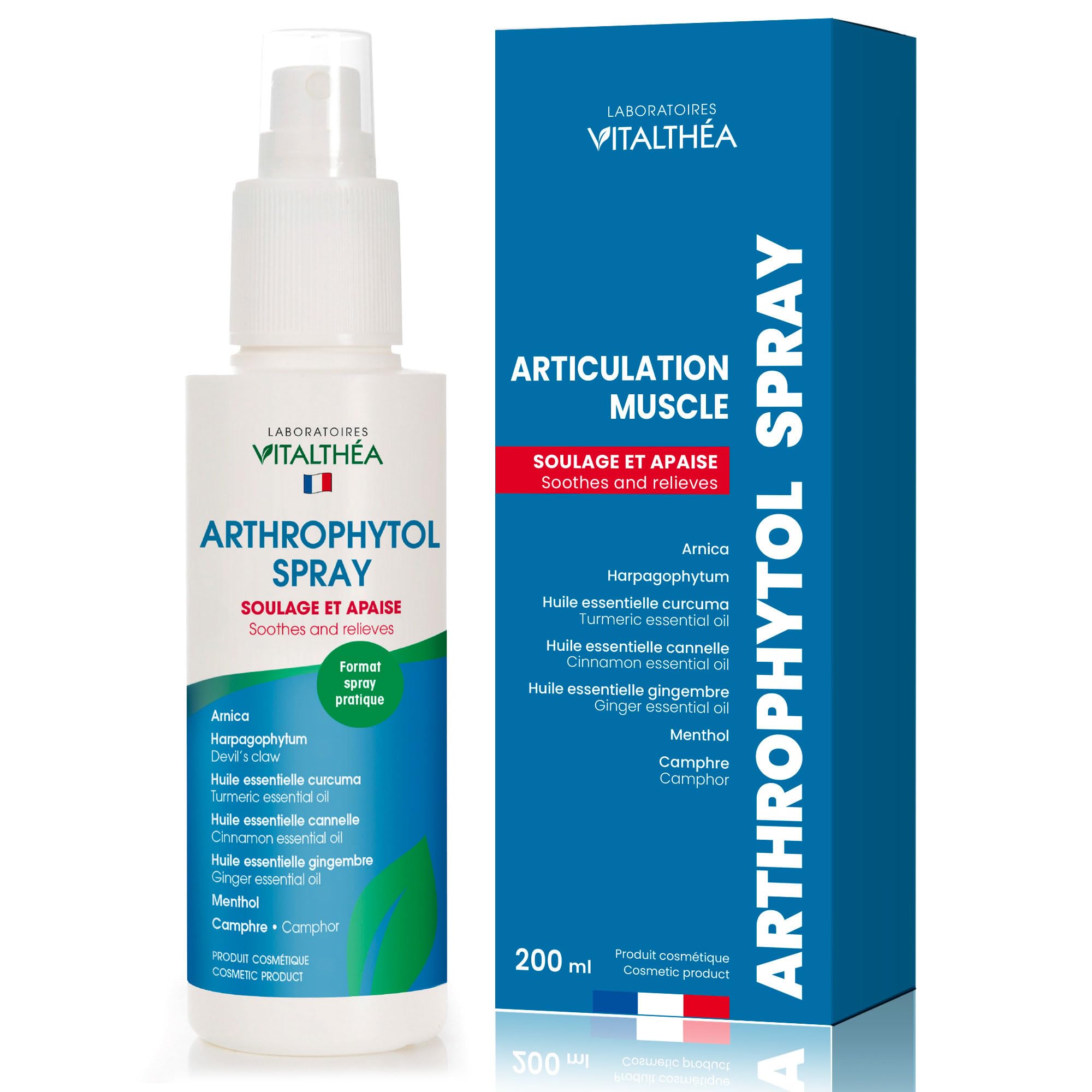 Spray ARTHROPHYTOL 200 Ml - Pour Articulations Et Muscles - Formule Unique à La Menthe - Neuf