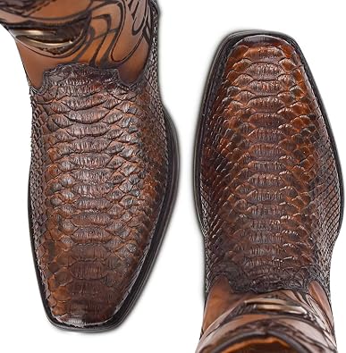 Cuadra Men's Western Boot in Genuine Python Leather, 1J1NPH