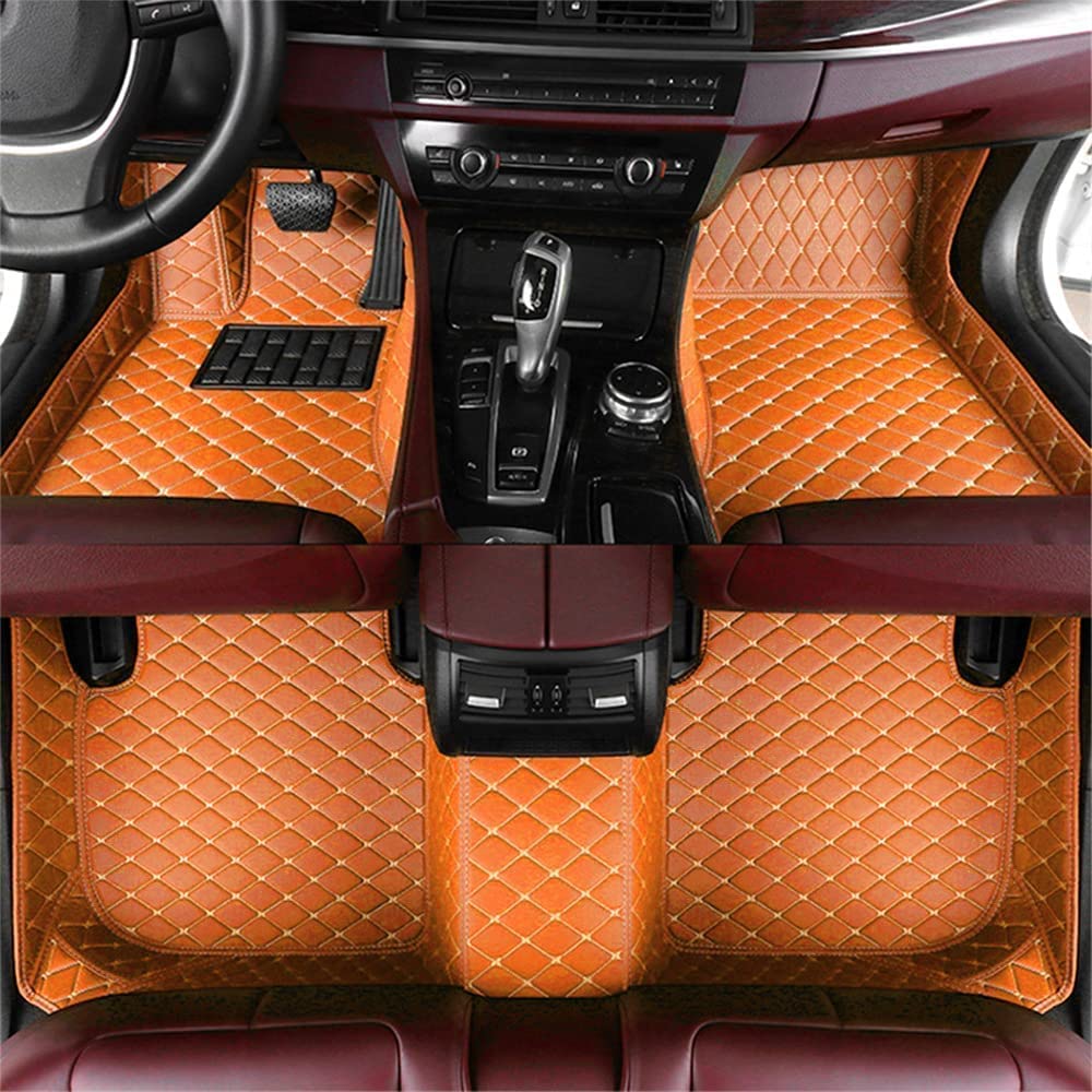 Alfombrillas Moqueta para Coches para Peugeot 4008 2012-2017 (LHD), Cuero Alfombras Coche Impermeable A Medida Moquetas De Cobertura del Piso Antideslizantes-Car Floor Mats