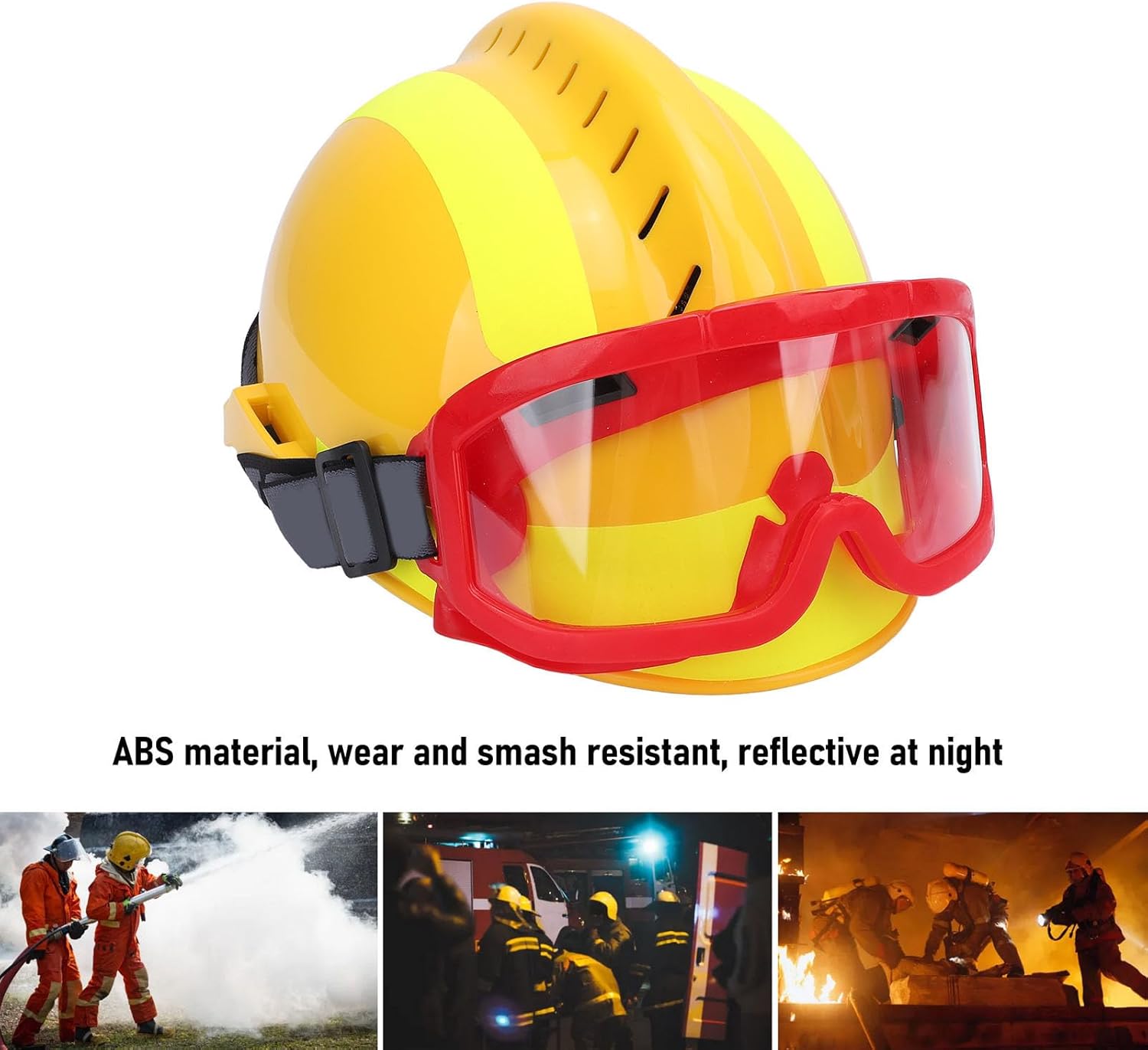 Rescue Helmet with Light for Traffic Accident Outdoor Work at Height Safety Hard Hat (Yellow)