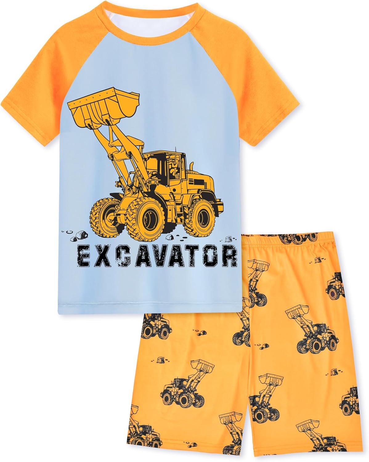 Fiodrimy Boys Pajamas Toddler Boys Summer Pajamas Dinosaur 2 Piece Short Sleeves Boy Pjs Kids Sleepwear Size 3-8 Years