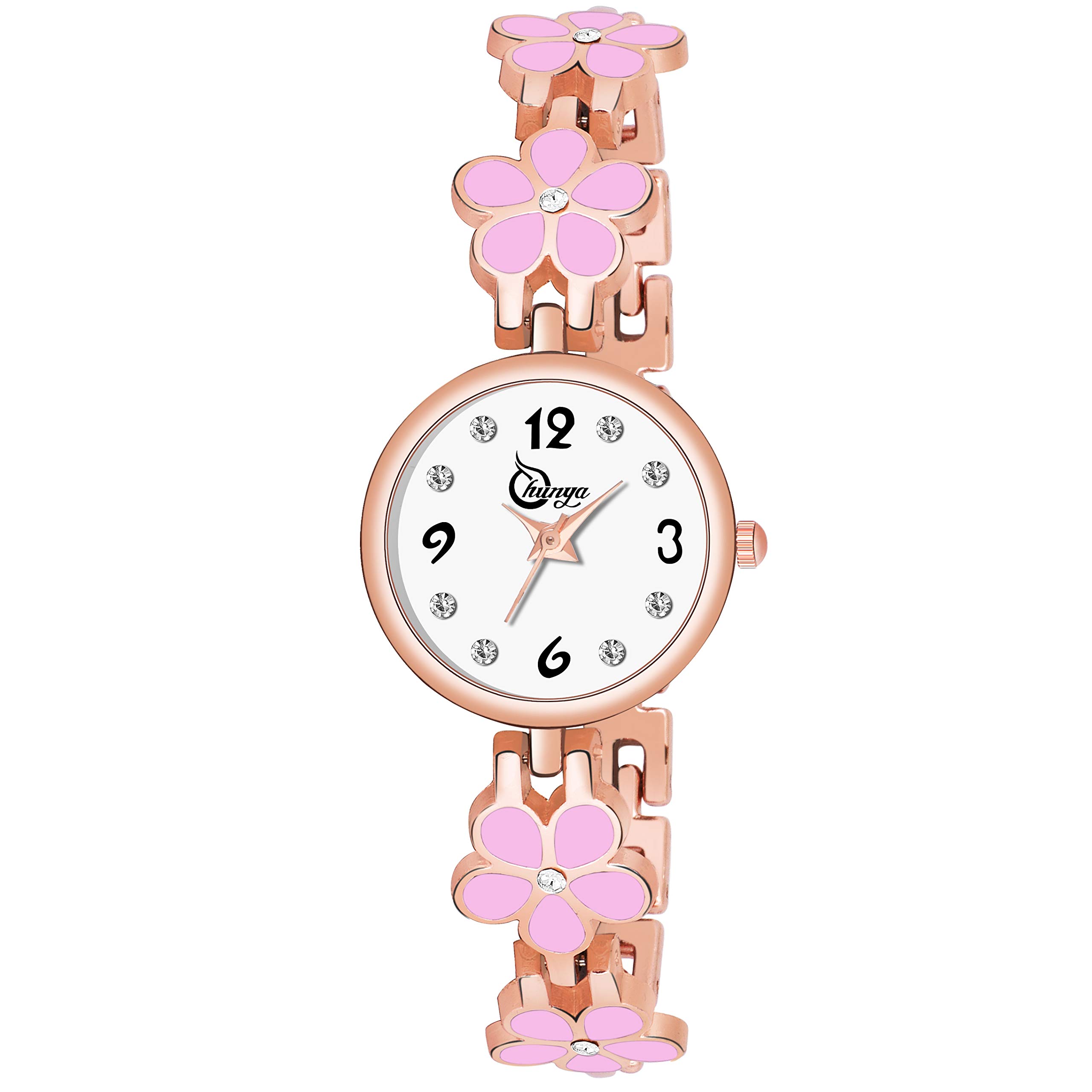 Shunya Exclusive Choice Pink Rose Gold Chain Strap Analog Watch - for Girls and Women (B08BG2ZKB3) Amazon Price History, Amazon Price Tracker
