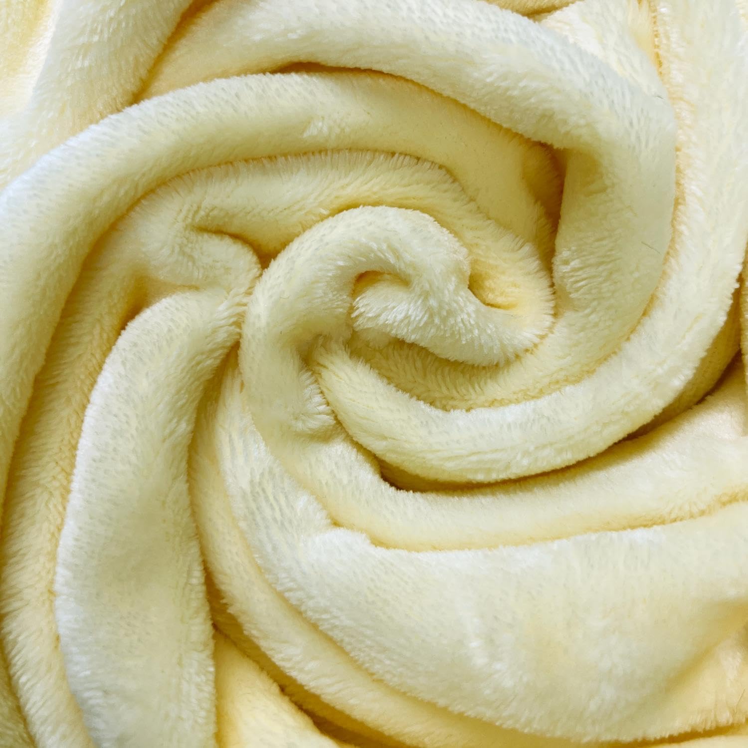 Crs Fur Fabrics Yellow Plush Cuddle Fleece Fabric Material Lemon 1Mtr