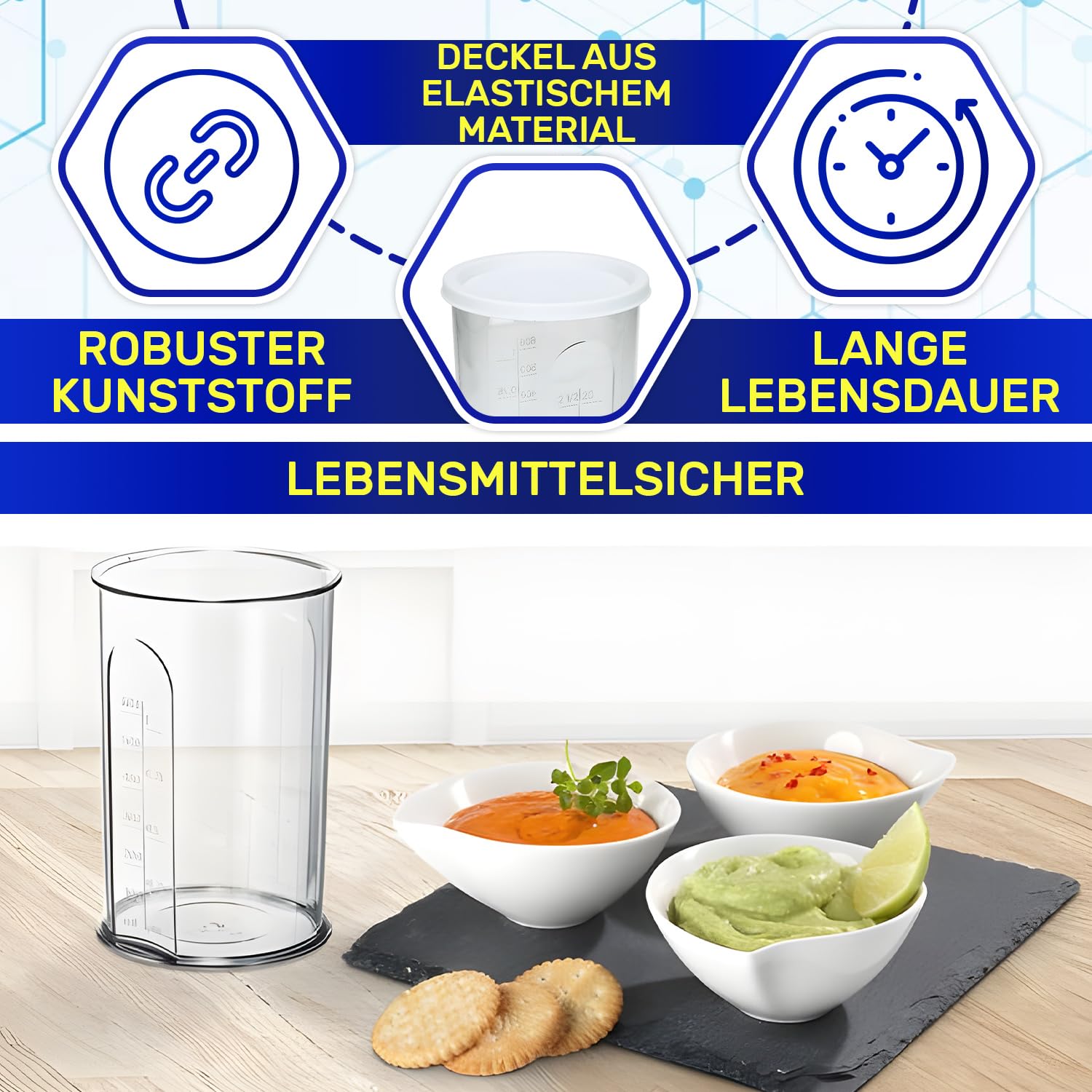 Messbecher Stabmixer 800ml - Ersatz Für Moulinex & Tefal
