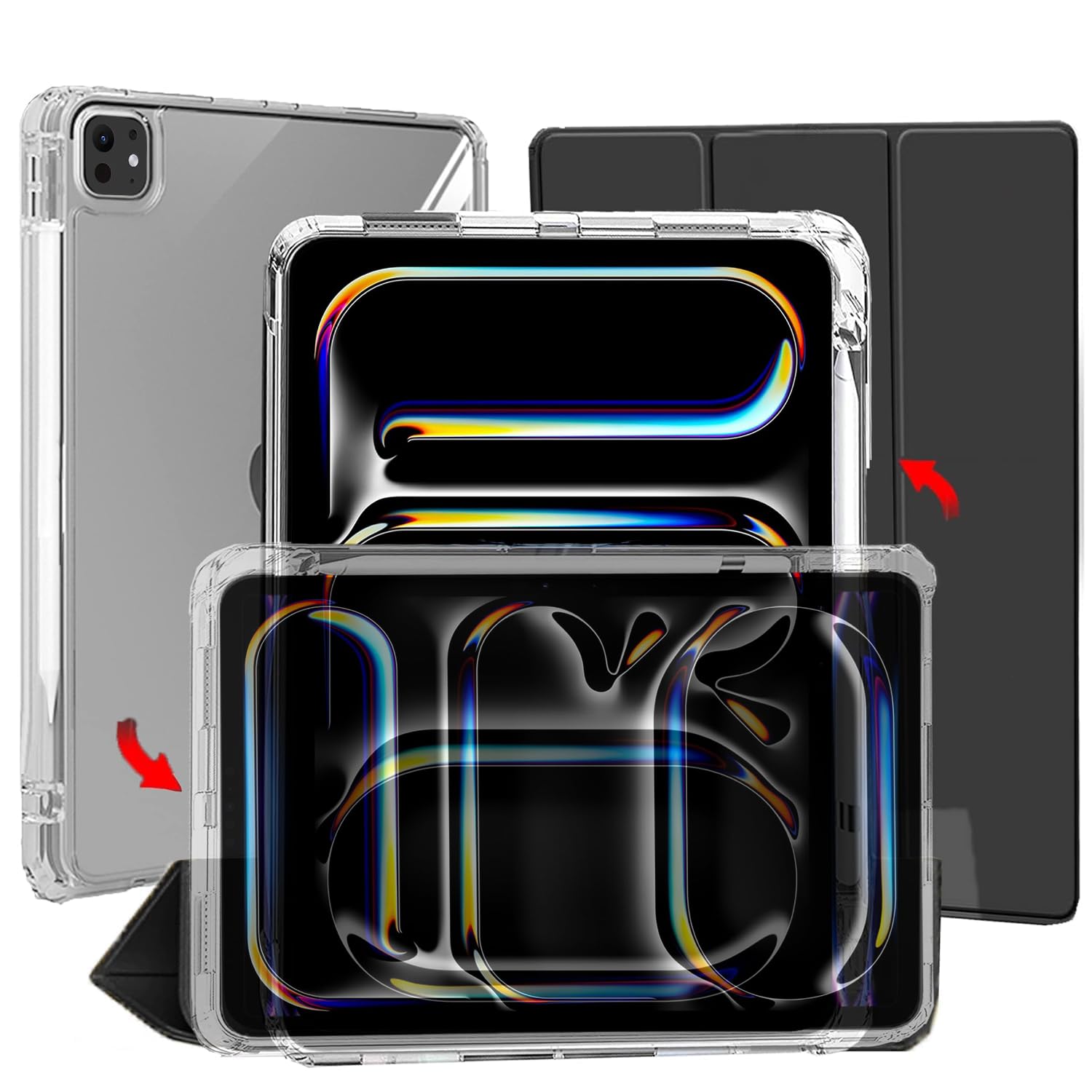 ProElite Cover for Apple iPad Pro 13 inch M4 2024 Case, Sliding Detachable Smart Flip Case Cover for Apple iPad Pro 13 inch M4 2024 with Pencil Holder, Black (B0D72XB2BL) Amazon Price History, Amazon Price Tracker