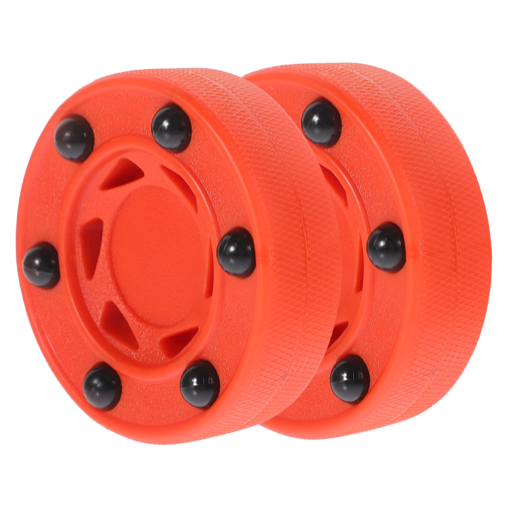 WOONEKY Rondelle de Hockey en Ligne Rouge 2 Pièces Nylon PVC