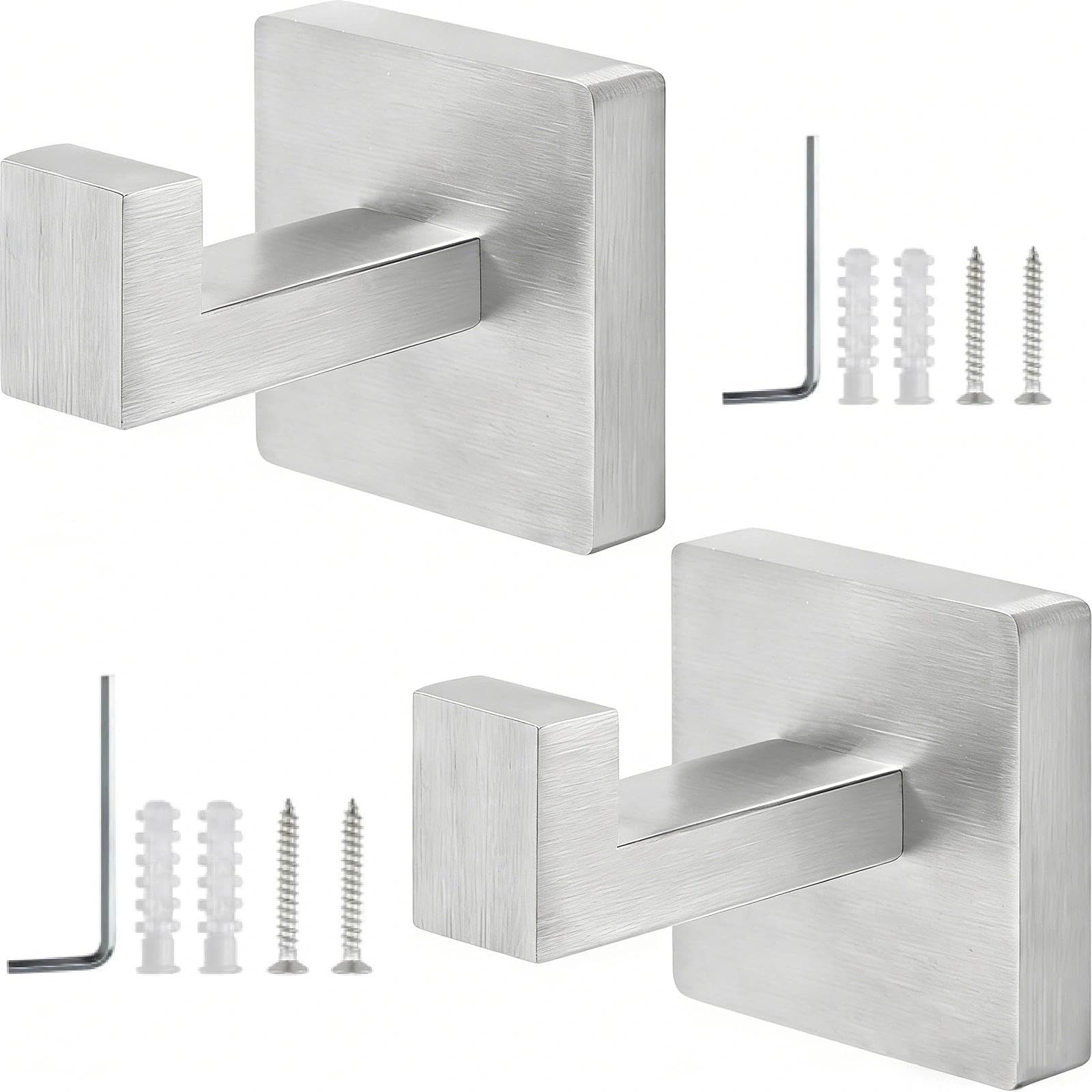 TIANLIN Set 2 Ganci Accappatoio Bagno da Forare Porta