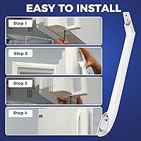 Vista 8 de Romalon 5304486359 Manija de puerta de refrigerador reemplazar 5304506469 5304504507 5304497105 AP6036330 Manija de puerta lateral derecha