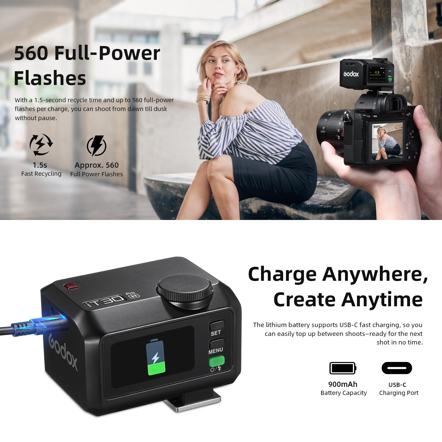 Buy Godox iT30 Pro-N Pocket TTL Flash for Nikon Camera: 2.4G