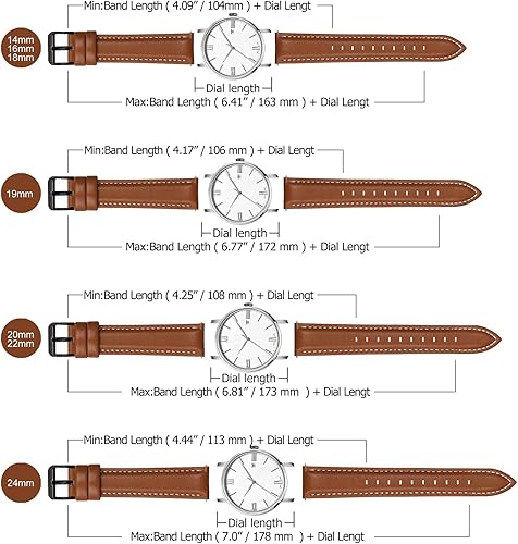 Miniatura 6 de Fullmosa Correas de reloj de cuero de 0.866 in compatibles con Samsung Galaxy Watch de 1.81 pulgadas, Galaxy Watch 3 de 1.77 pulgadas, Gear S3
