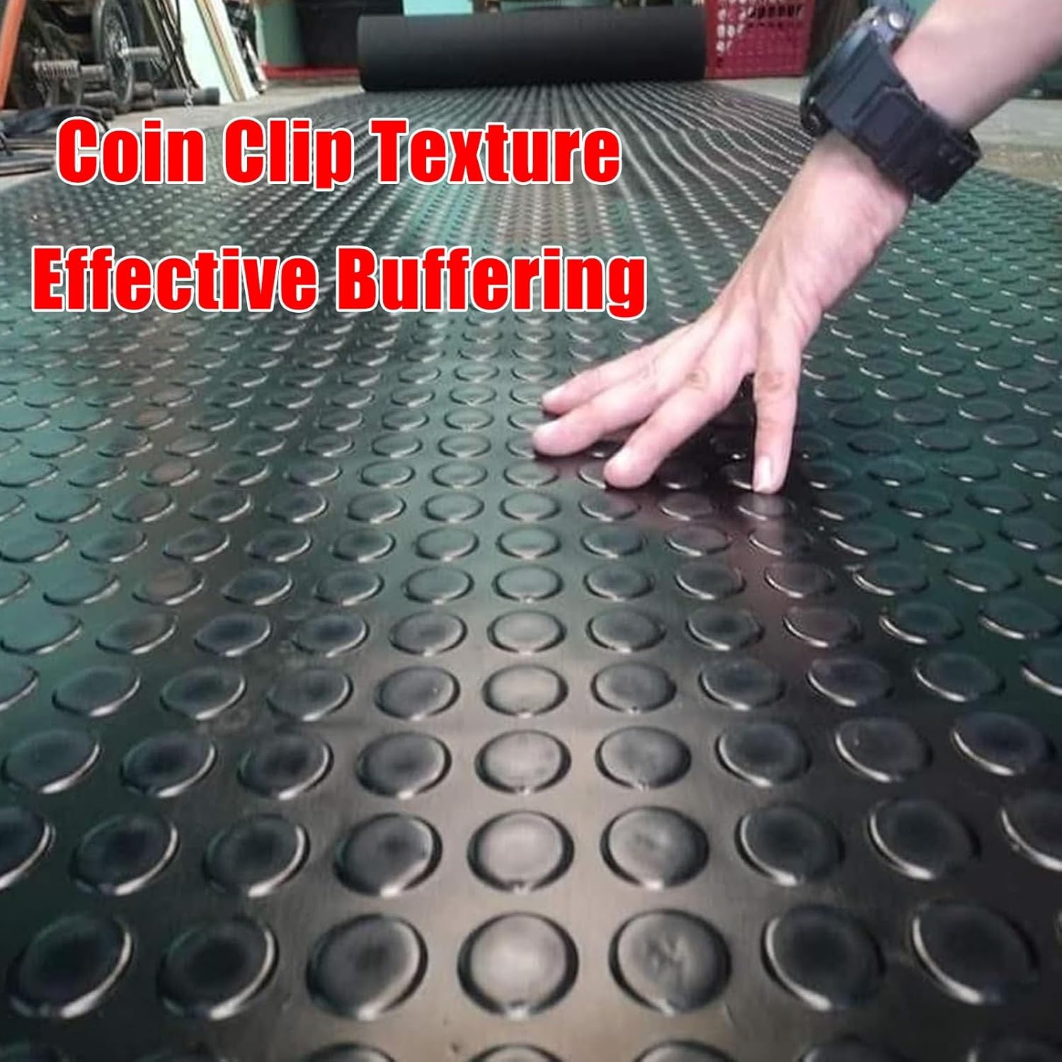 ゴムマット ゴム製コインフローリング 屋外屋内用、 厚手のコインプレート 工業用ゴム製