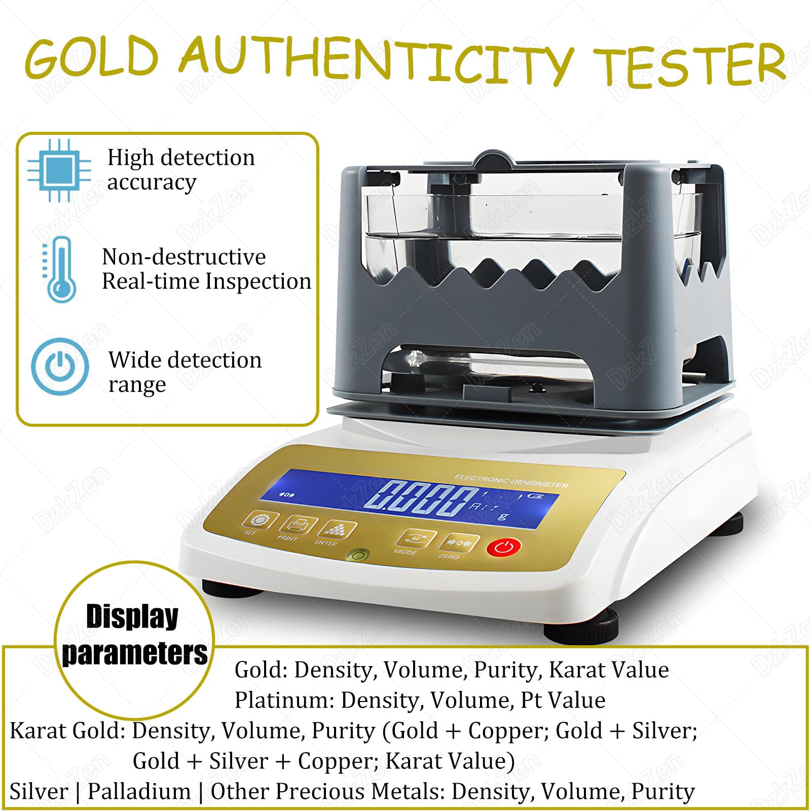 Gold Reinheit Tester Maschine für Schmuck, Präzision 0,01 g Gold Analyzer für Edelmetalle, Laborausrüstung für Goldforschung, Zuverlässiges Goldprüfgerät