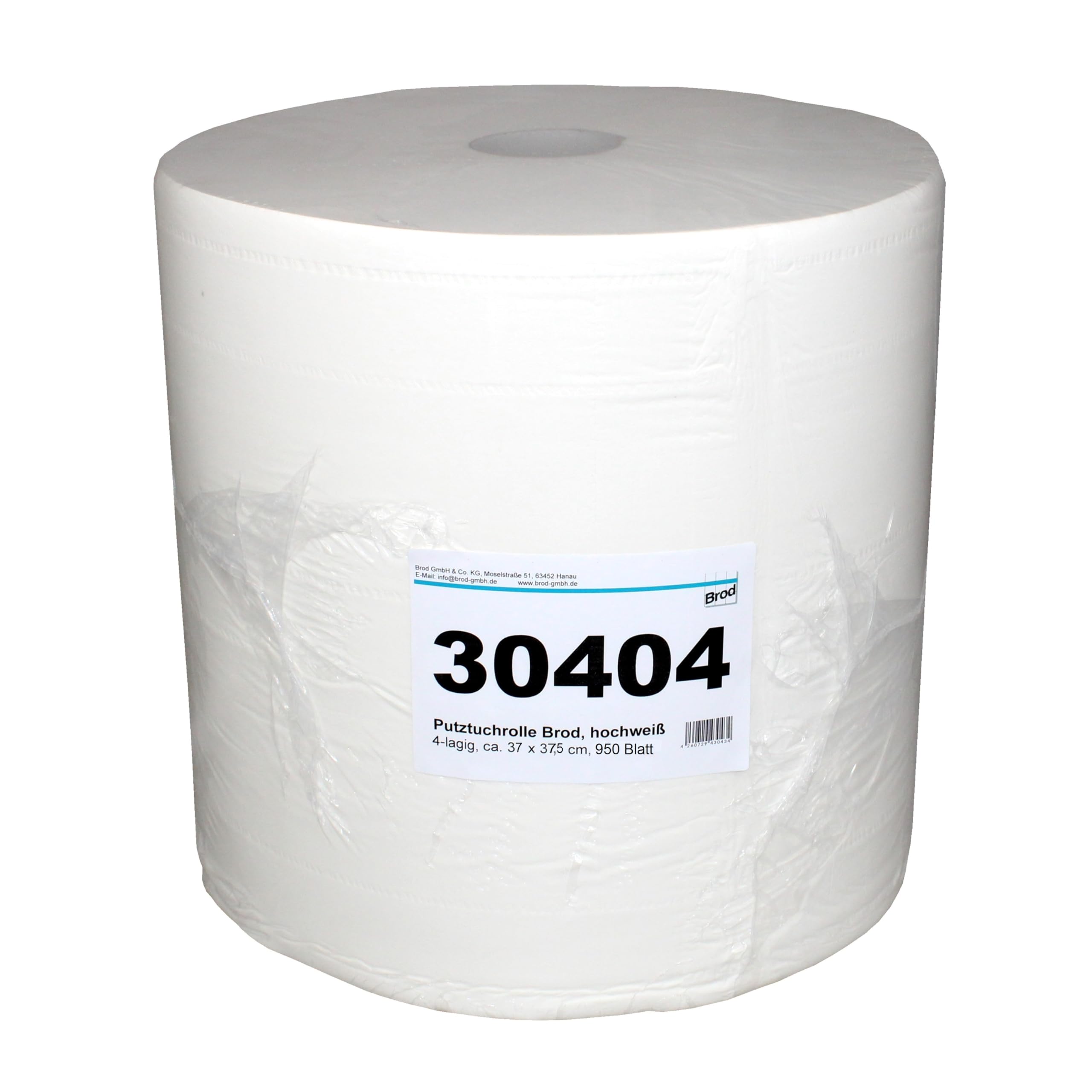 4-lagige Putztuchrolle, fusselarm, 37x37,5cm, 950 Blatt, 100% Zellstoff