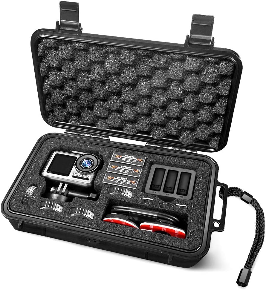 Lekufee Small Waterproof Hard Case for DJI Osmo Action Camera and More DJI Osmo Action Accessories(Case Only)(NOT for Action 2)