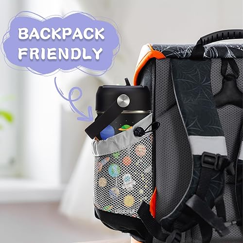 Miniatura 3 de Botella de agua aislada para niños de 12 onzas con popote  Frío-24 horas caliente-12 horas, botella de agua para niños pequeños a prueba de derrames