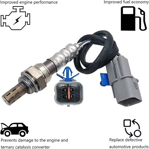 Miniatura 3 de Sensor de oxígeno superior O2 compatible con Hyundai Santa FE 2003-2006, Sonata 2002-2005, Tiburon 2003-2008, reemplaza #75-3615 ES10883 25069