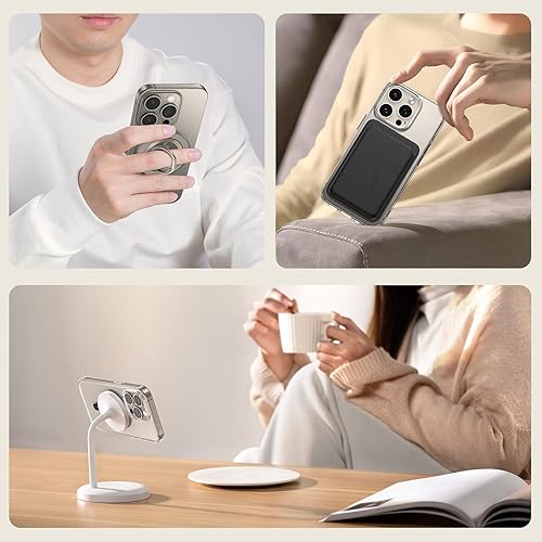 Miniatura 5 de SYNCWIRE Anillo magnético de metal (paquete de 3), compatible con adhesivo MagSafe, compatible con carga inalámbrica, kit de conversión magnética